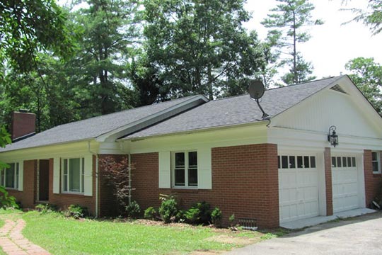 Brick House with Satellite Dish