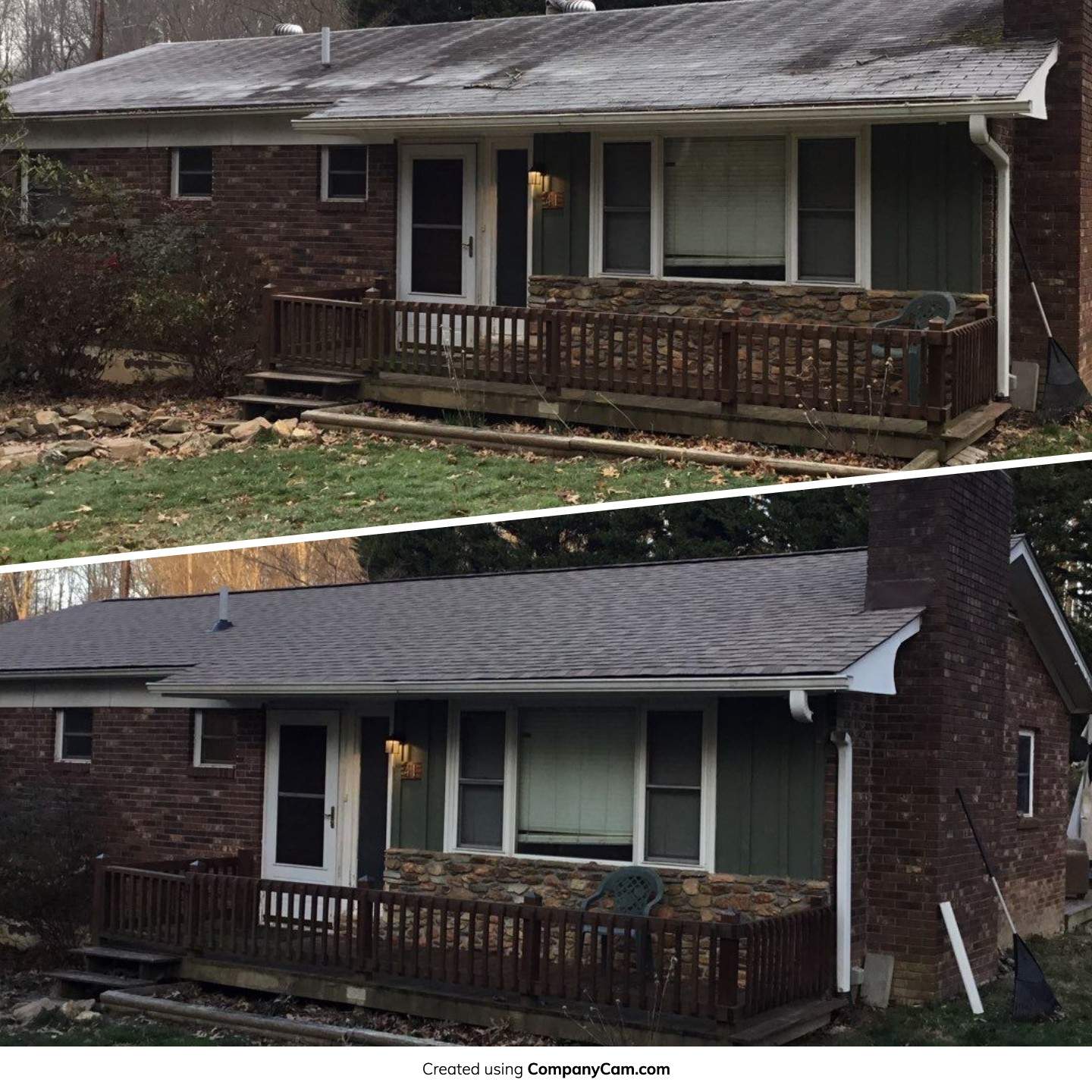 Single story roofing project