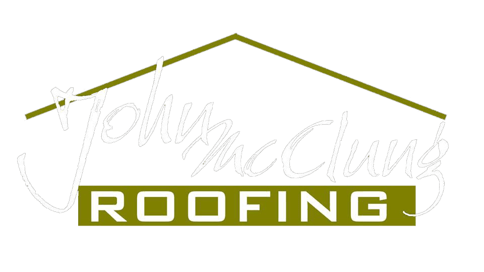 John McClung Roofing Logo White and Green