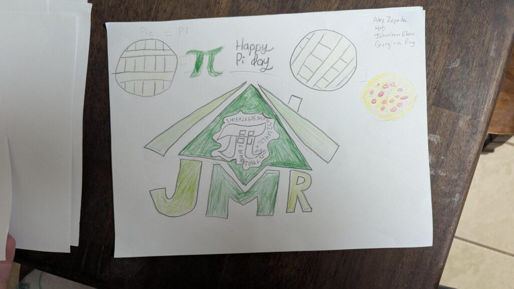 Artwork by winning student at Johnston Elementary School