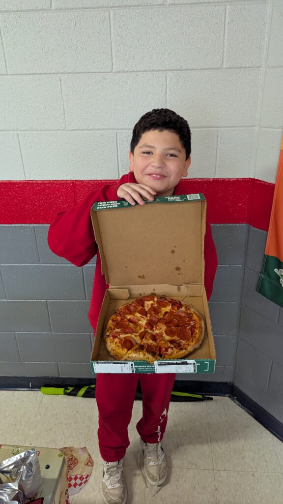 Winner of Pi Day Pizza Contest Johnston Elementary